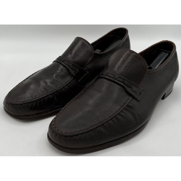 Vintage Florsheim Royal Imperial 11E Vintage Cordovan Yuma Brown Leather Loafers main image 6